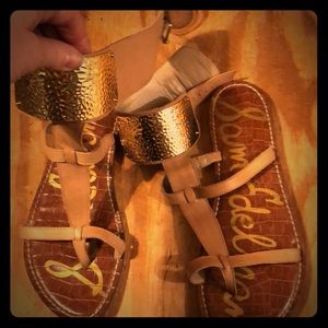 Sam Edelman sandal with gold cuff detail